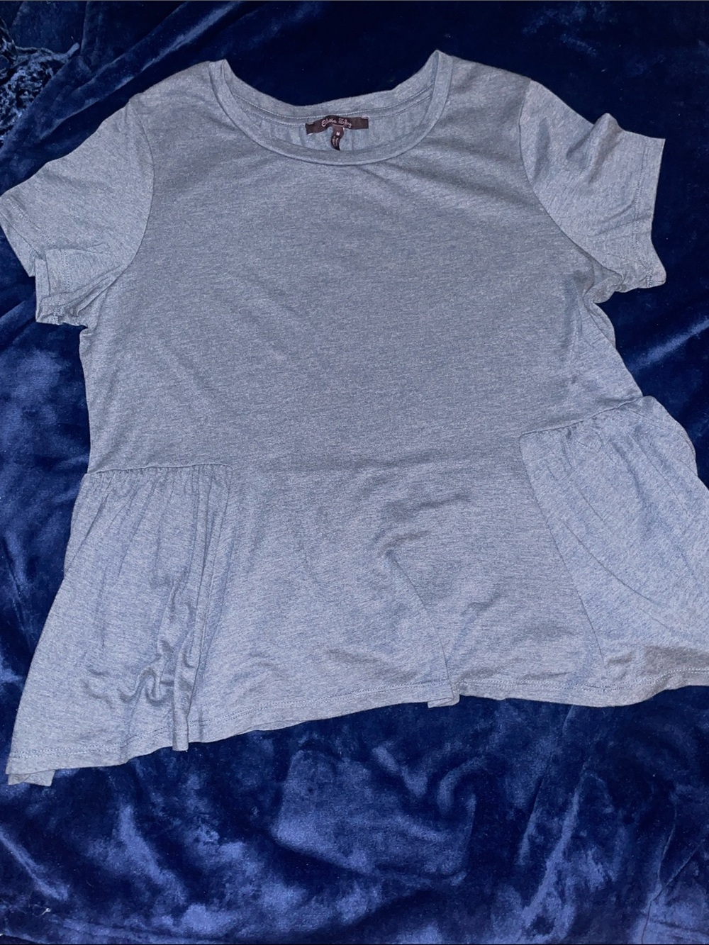 Blue babydoll short sleeve T-shirt